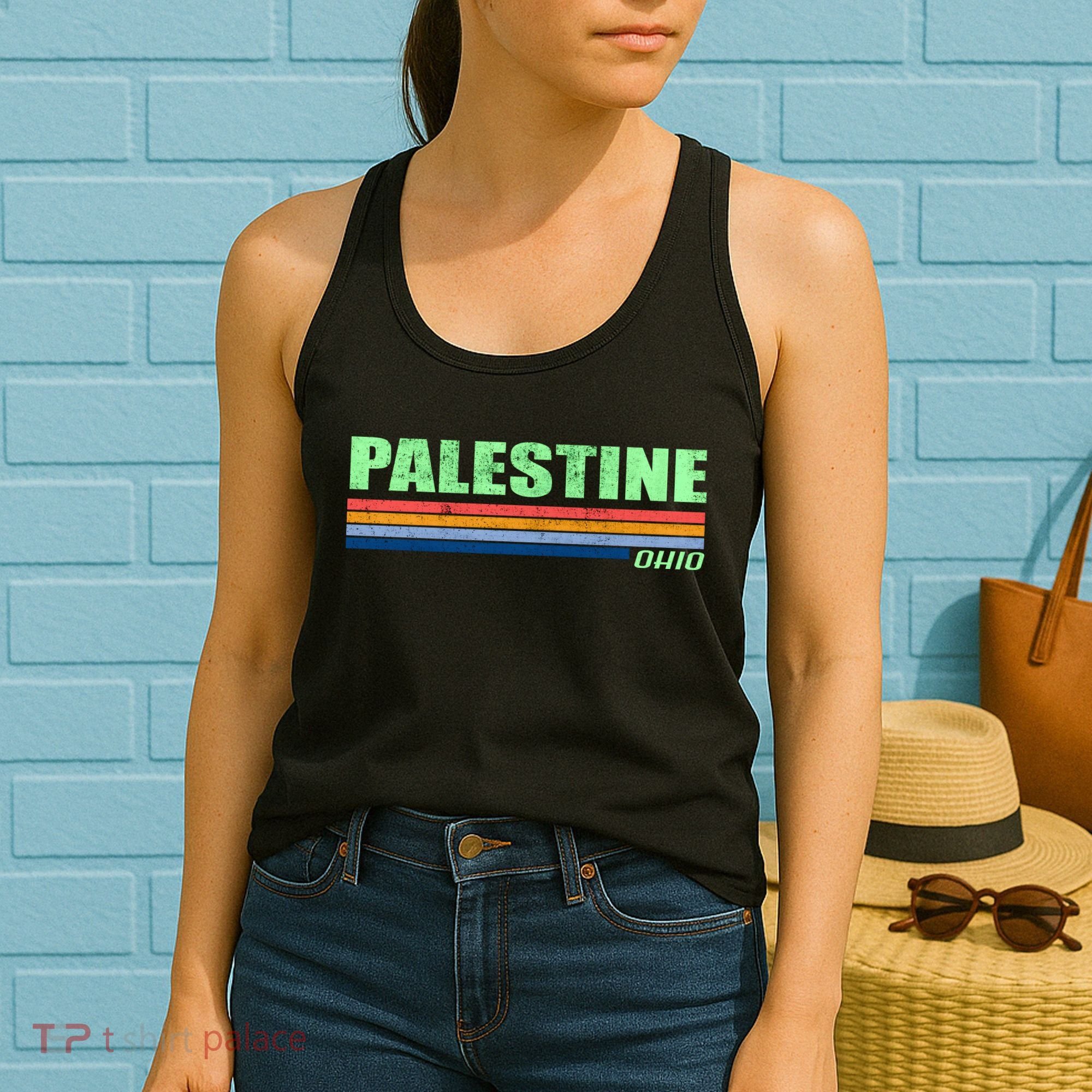 Palestine Ohio Retro Women's Tank Top
