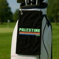 Palestine Ohio Retro Golf Towel thumb 2