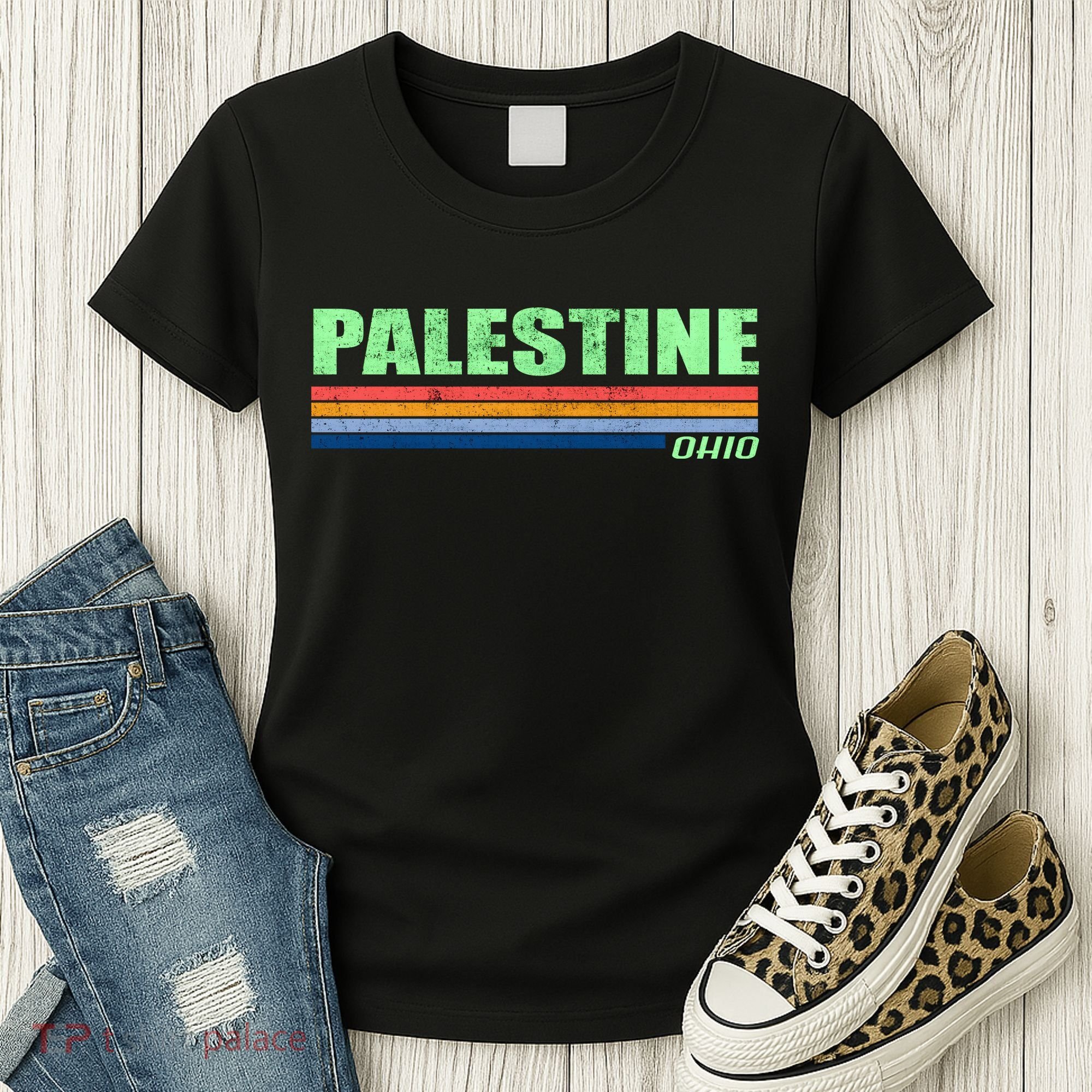 Palestine Ohio Retro Women's T-Shirt