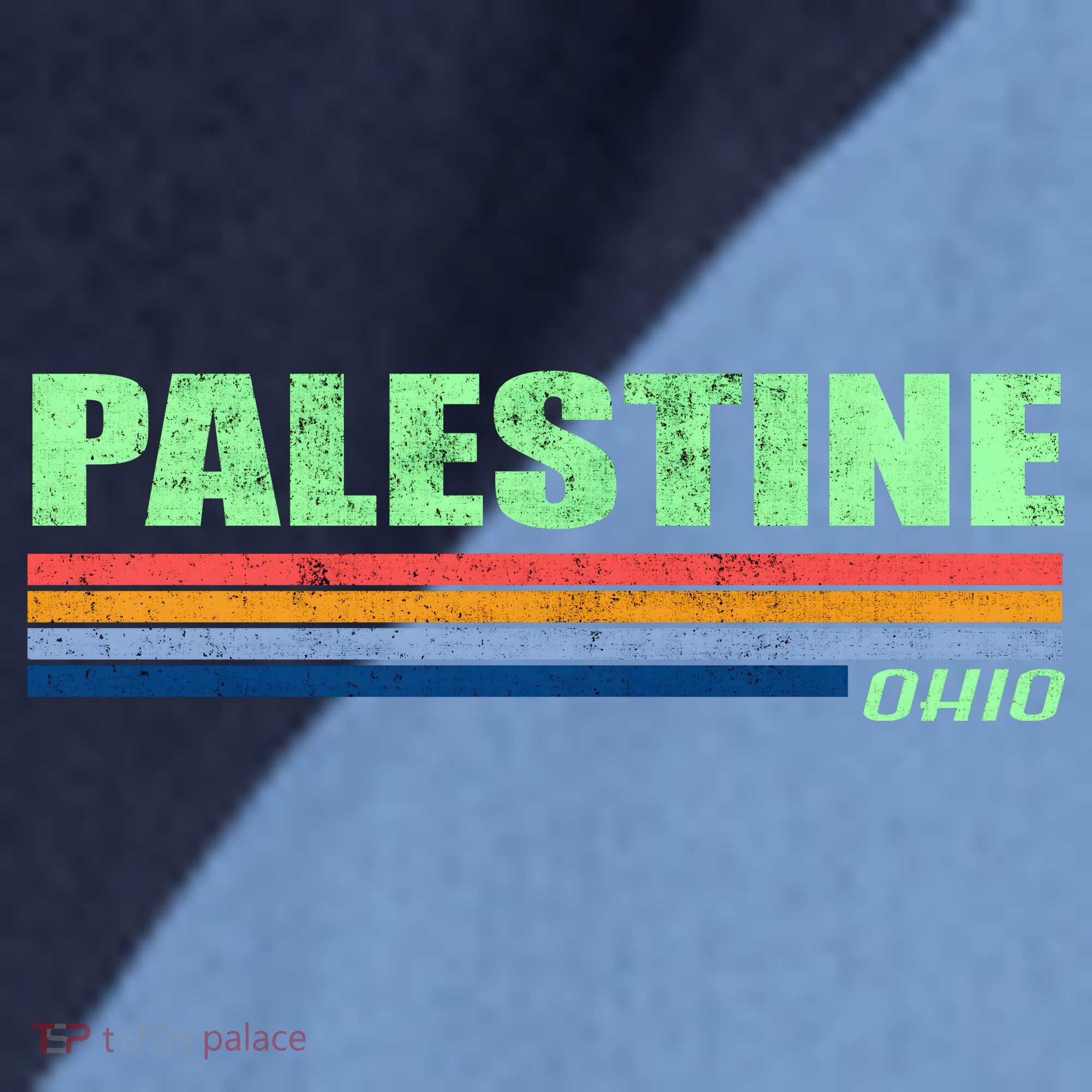 Palestine Ohio Retro Raglan Baseball Sleeve Shirt
