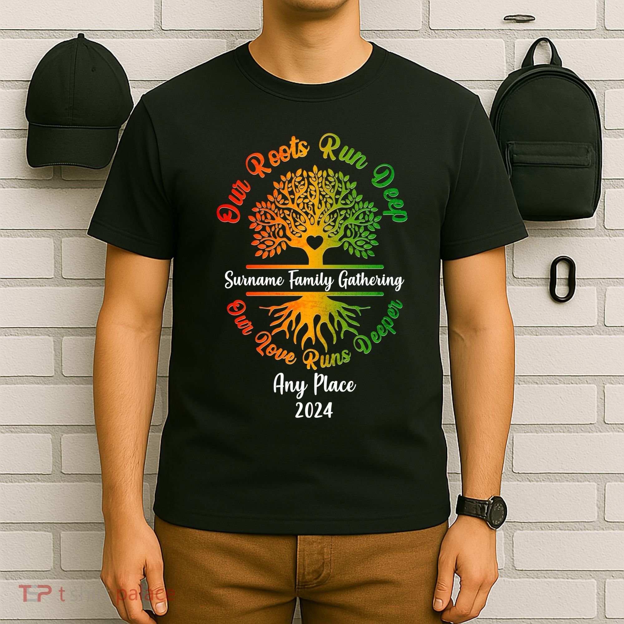 Personalize Our Roots Run Deep Family Reunion Custom T-Shirt