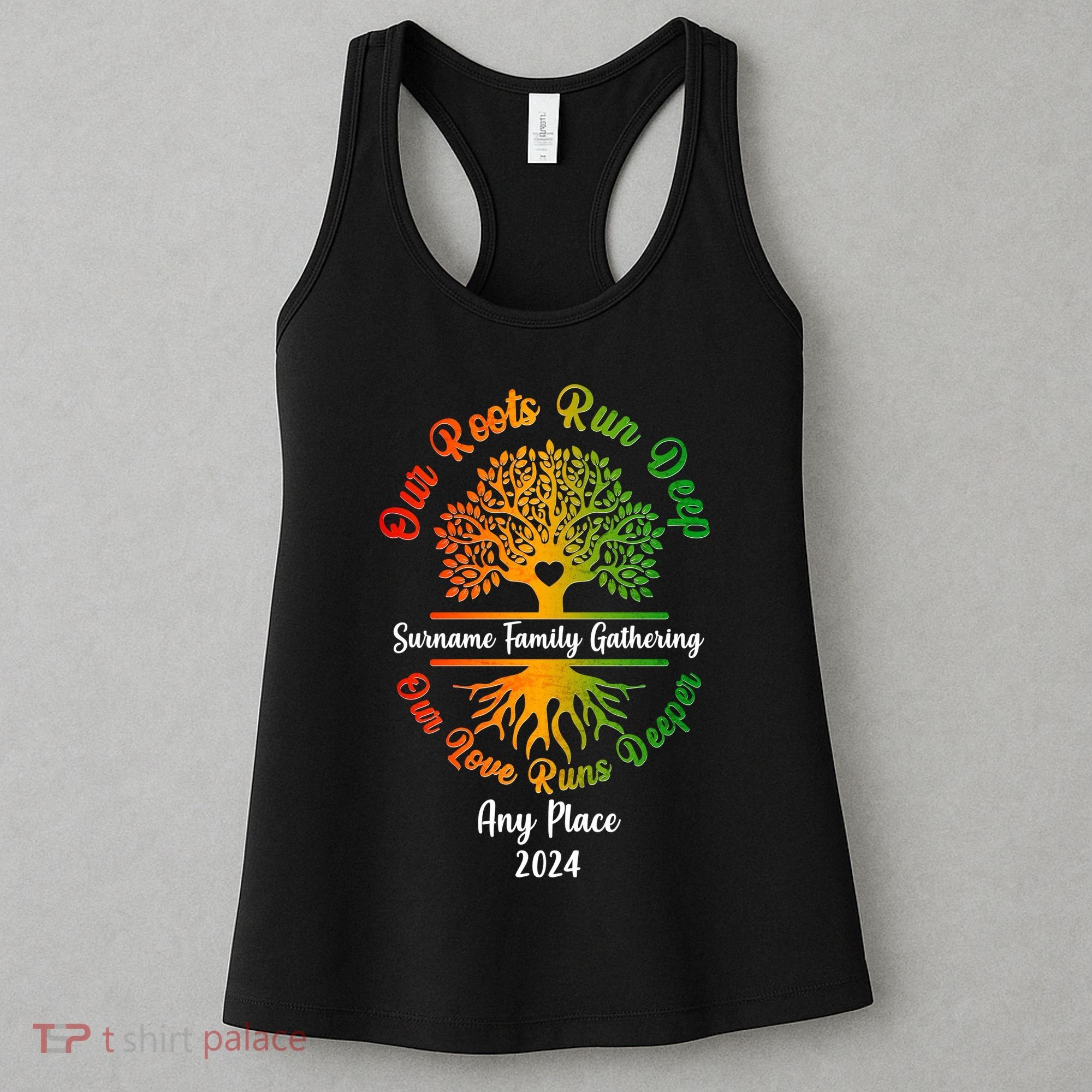 Personalize Our Roots Run Deep Family Reunion Custom Women's Tank Top