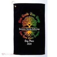 Personalize Our Roots Run Deep Family Reunion Custom Golf Towel thumb 0