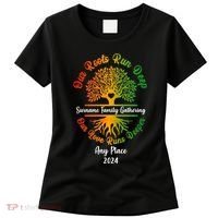 Personalize Our Roots Run Deep Family Reunion Custom Women's T-Shirt thumb 0