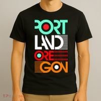 Portland Oregon Retro Typography T-Shirt thumb 3