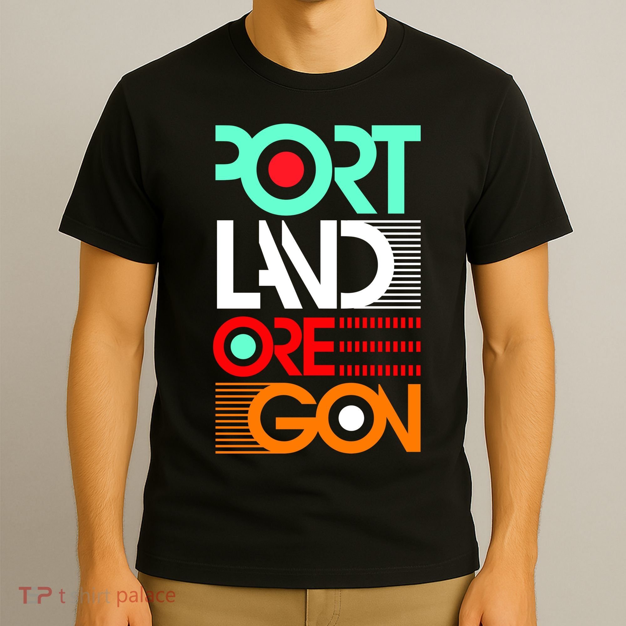 Portland Oregon Retro Typography T-Shirt