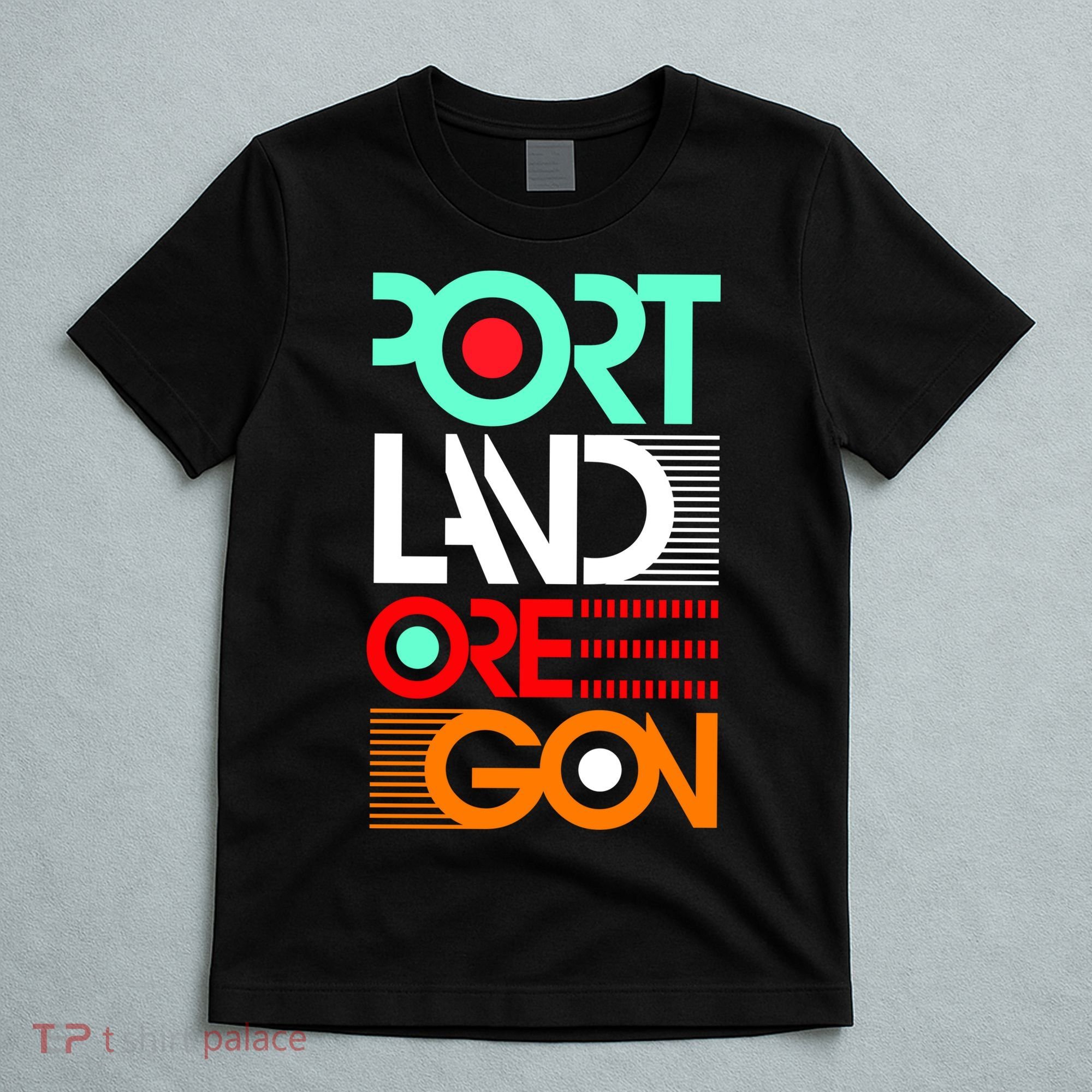 Portland Oregon Retro Typography T-Shirt
