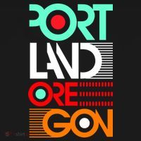 Portland Oregon Retro Typography T-Shirt thumb 7