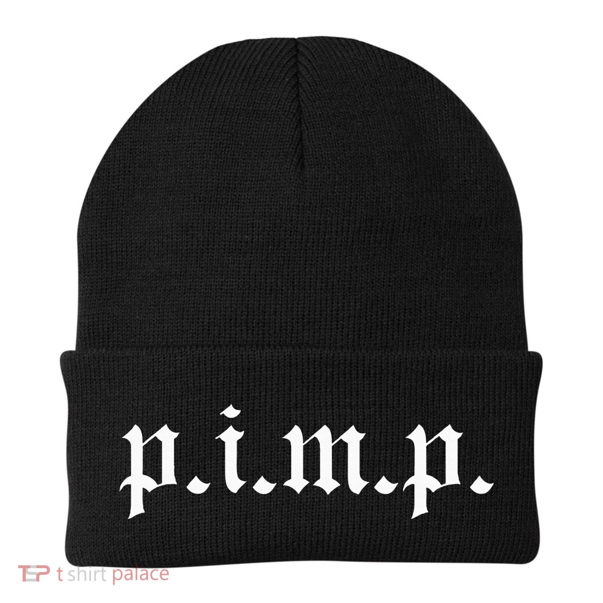 Pimp Oldschool Rapper Pimpin AinT Easy P.I.M.P. Beanie