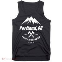 Portland Oregon Estd1843 Pacific Northwest Tank Top thumb 0