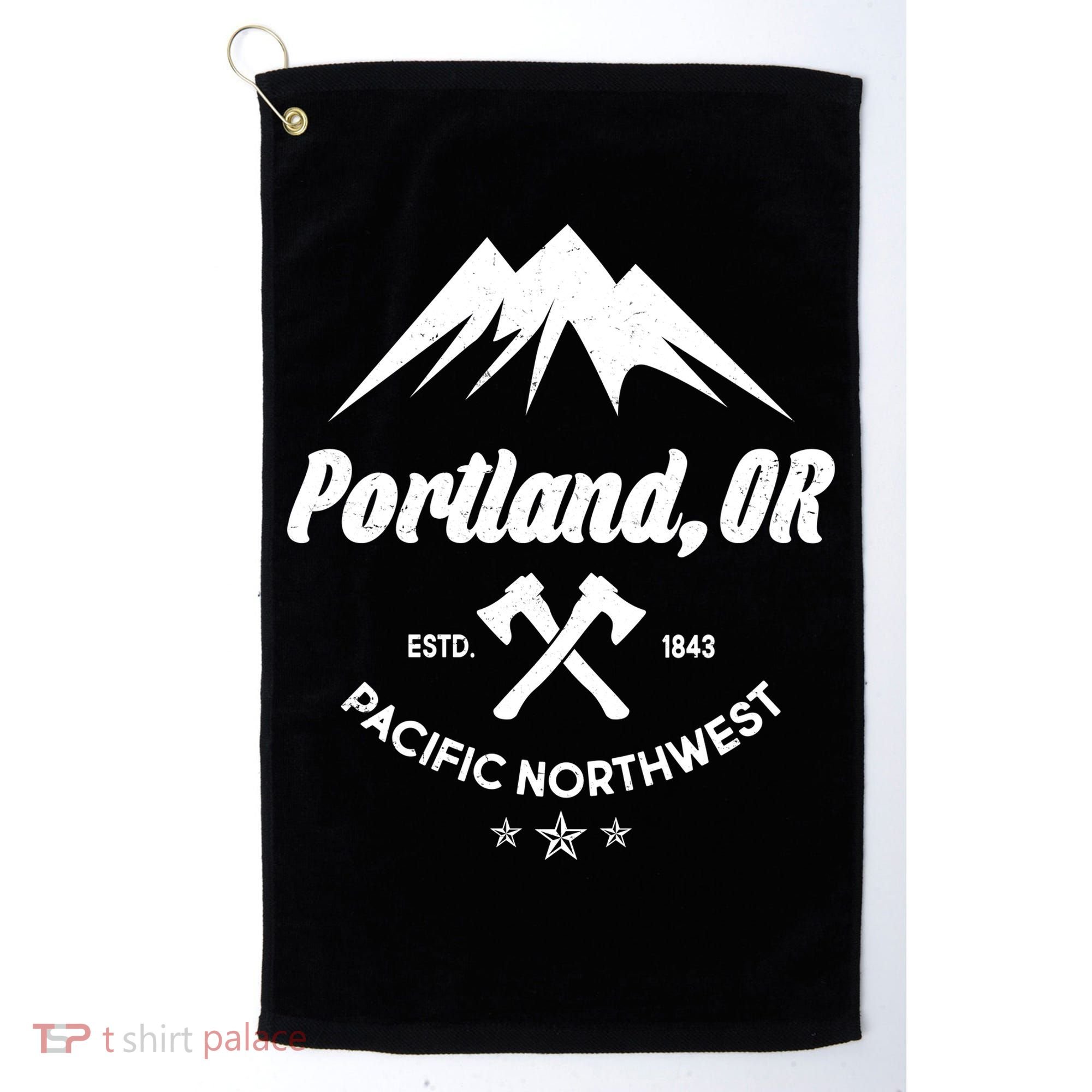 Portland Oregon Estd1843 Pacific Northwest Golf Towel