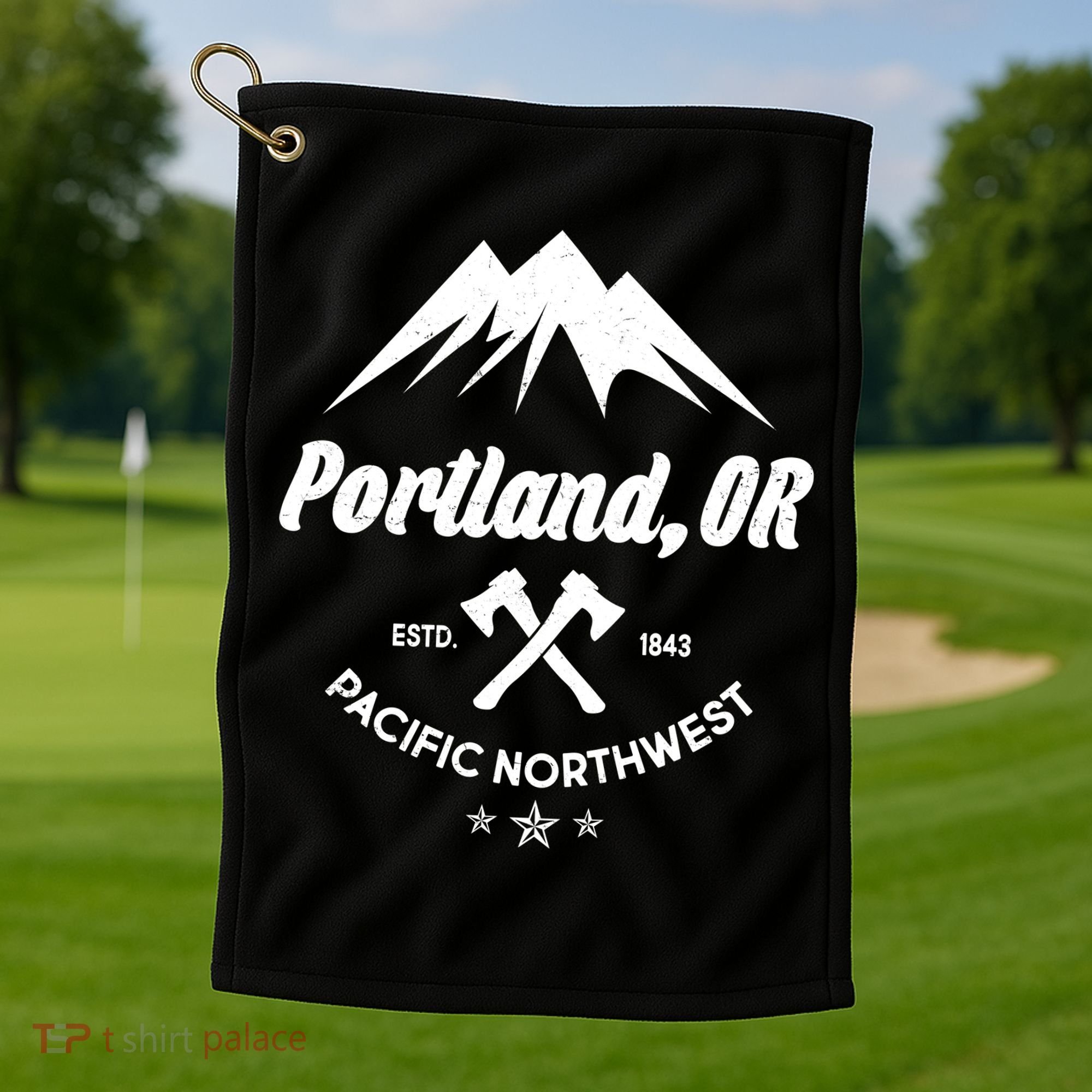 Portland Oregon Estd1843 Pacific Northwest Golf Towel