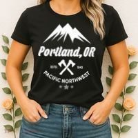 Portland Oregon Estd1843 Pacific Northwest Women's T-Shirt thumb 2