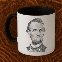 Portrait of Abraham Lincoln Coffee Mug thumb 2