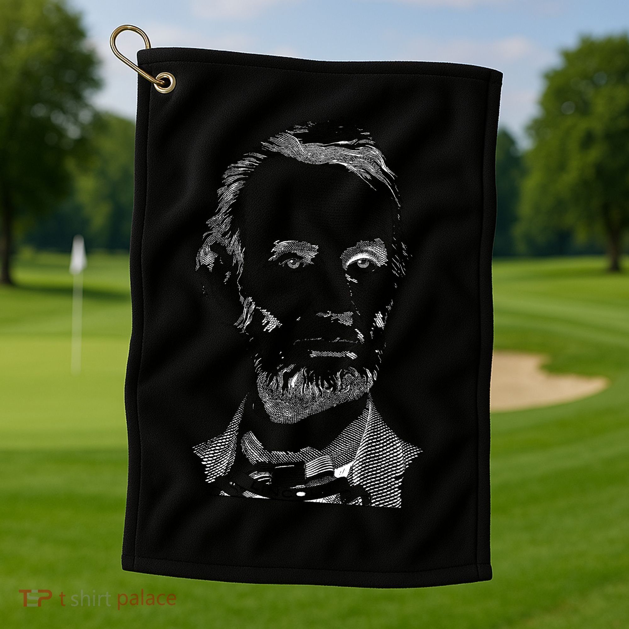 Portrait of Abraham Lincoln Golf Towel