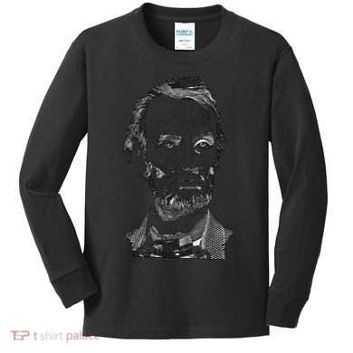 Portrait of Abraham Lincoln Kids Long Sleeve Shirt