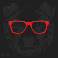 Portrait of Bear with glasses Women's Sweatshirt thumb 2