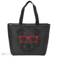 Portrait of Bear with glasses Tote Bag thumb 0