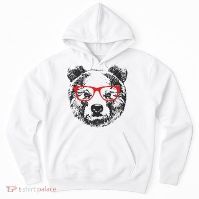 Portrait of Bear with glasses Hoodie
