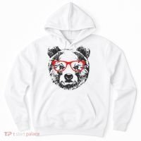 Portrait of Bear with glasses Hoodie thumb 0