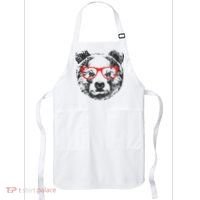 Portrait of Bear with glasses Apron thumb 0