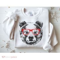 Portrait of Bear with glasses Sweatshirt thumb 2