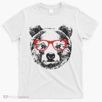 Portrait of Bear with glasses T-Shirt thumb 0