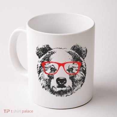 Portrait of Bear with glasses Coffee Mug