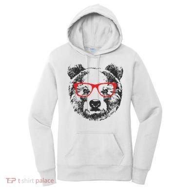 Portrait of Bear with glasses Women's Hoodie