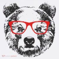 Portrait of Bear with glasses Women's Hoodie thumb 2