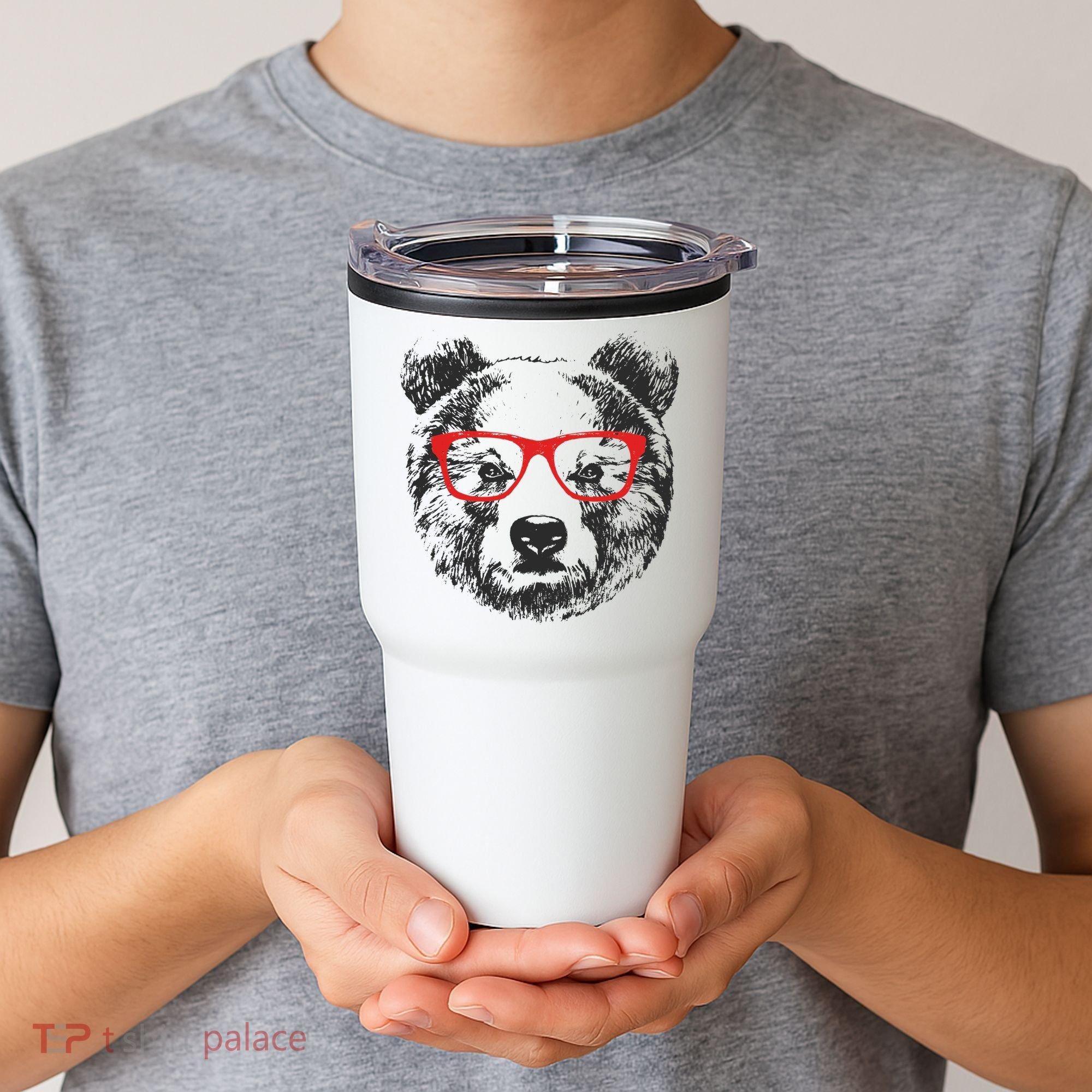 Portrait of Bear with glasses Tumbler