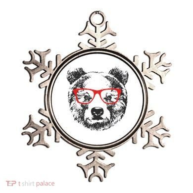 Portrait of Bear with glasses Ornament