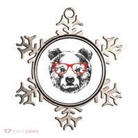 Portrait of Bear with glasses Ornament thumb 0