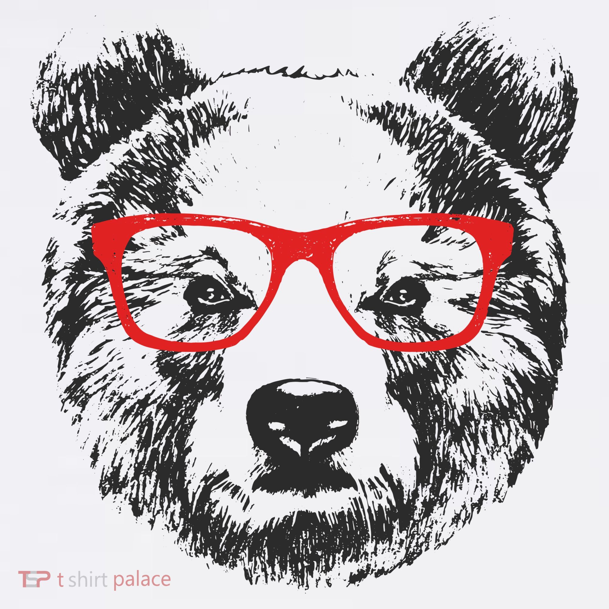 Portrait of Bear with glasses Women's Tank Top