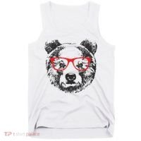 Portrait of Bear with glasses Tank Top thumb 0