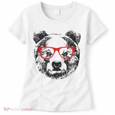 Portrait of Bear with glasses Women's T-Shirt