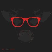 Portrait of Cow with glasses Women's Sweatshirt thumb 2
