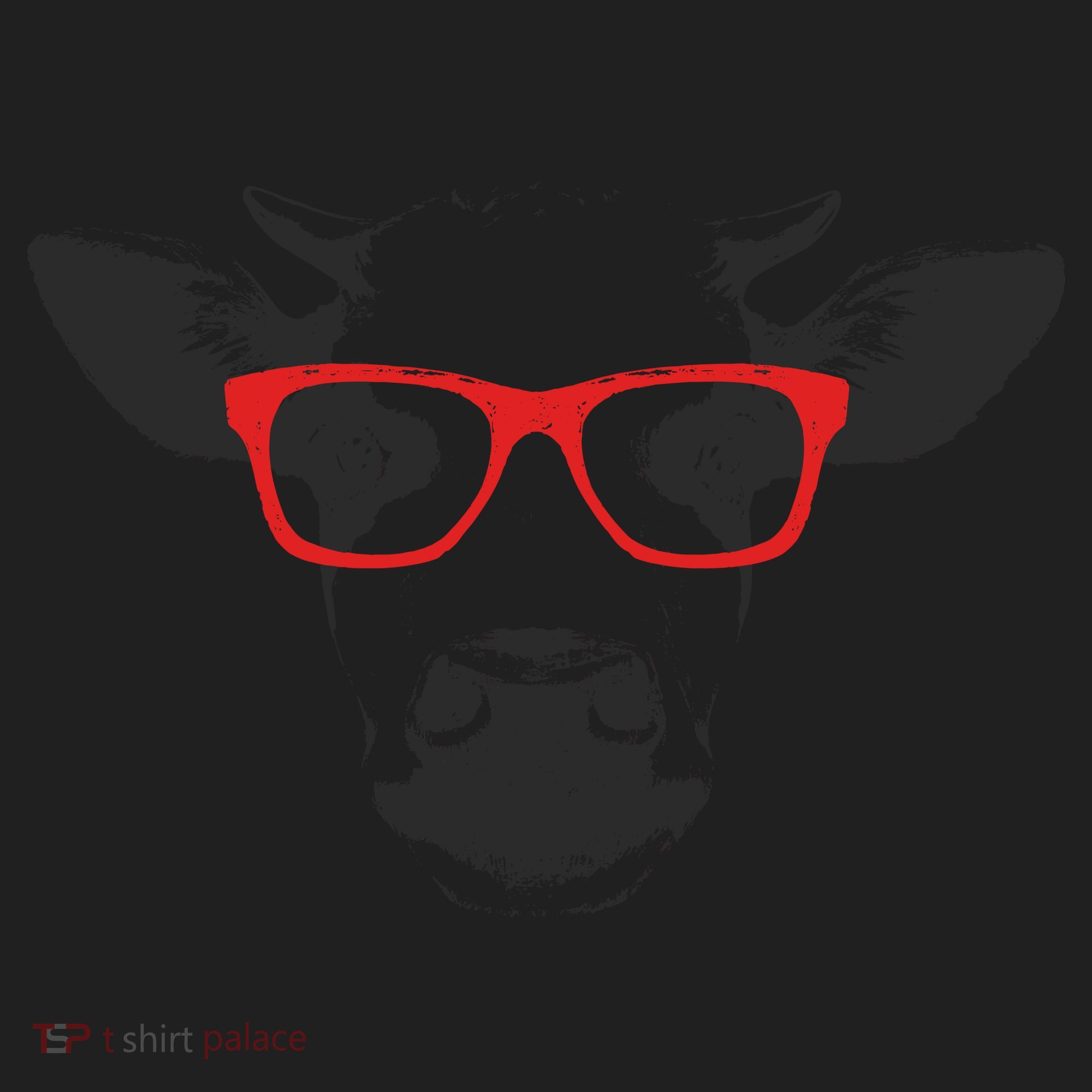 Portrait of Cow with glasses Women's Sweatshirt