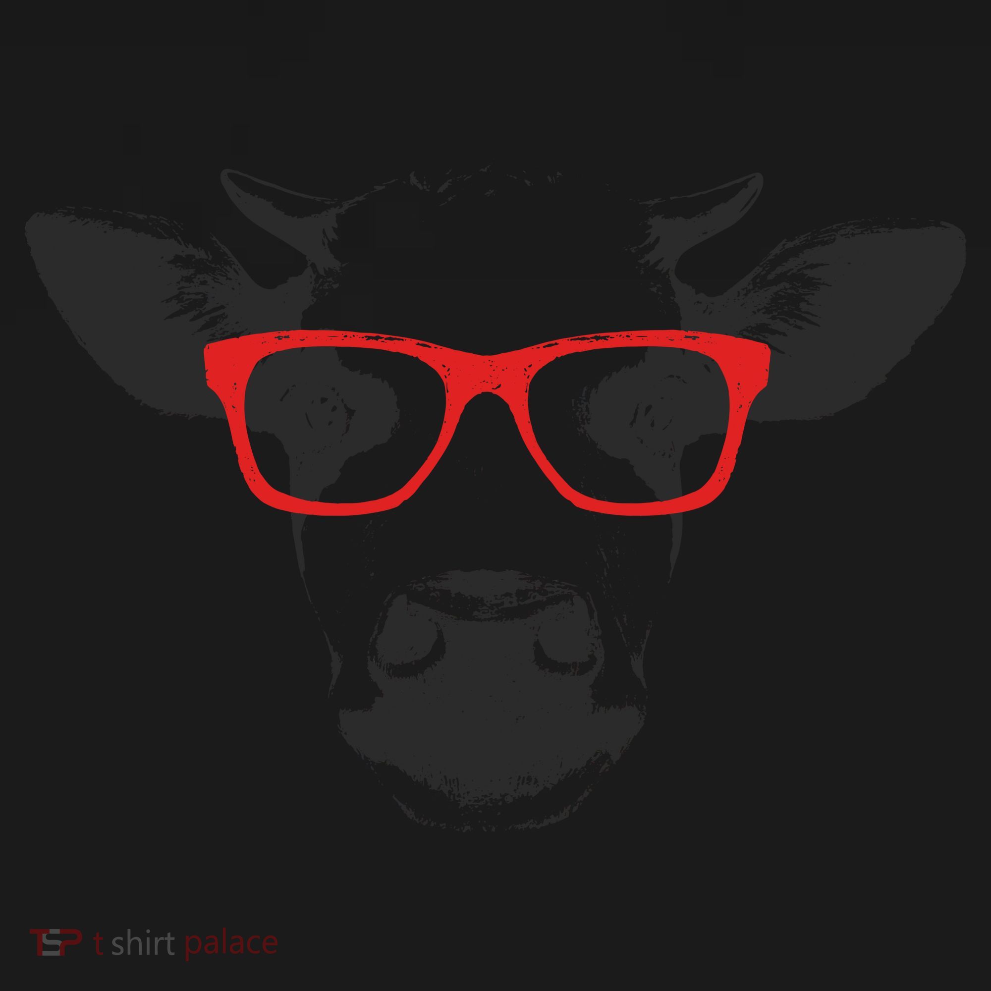 Portrait of Cow with glasses Tote Bag