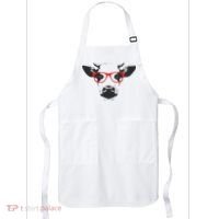 Portrait of Cow with glasses Apron thumb 0