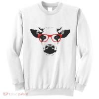 Portrait of Cow with glasses Sweatshirt thumb 0