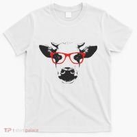 Portrait of Cow with glasses T-Shirt thumb 0