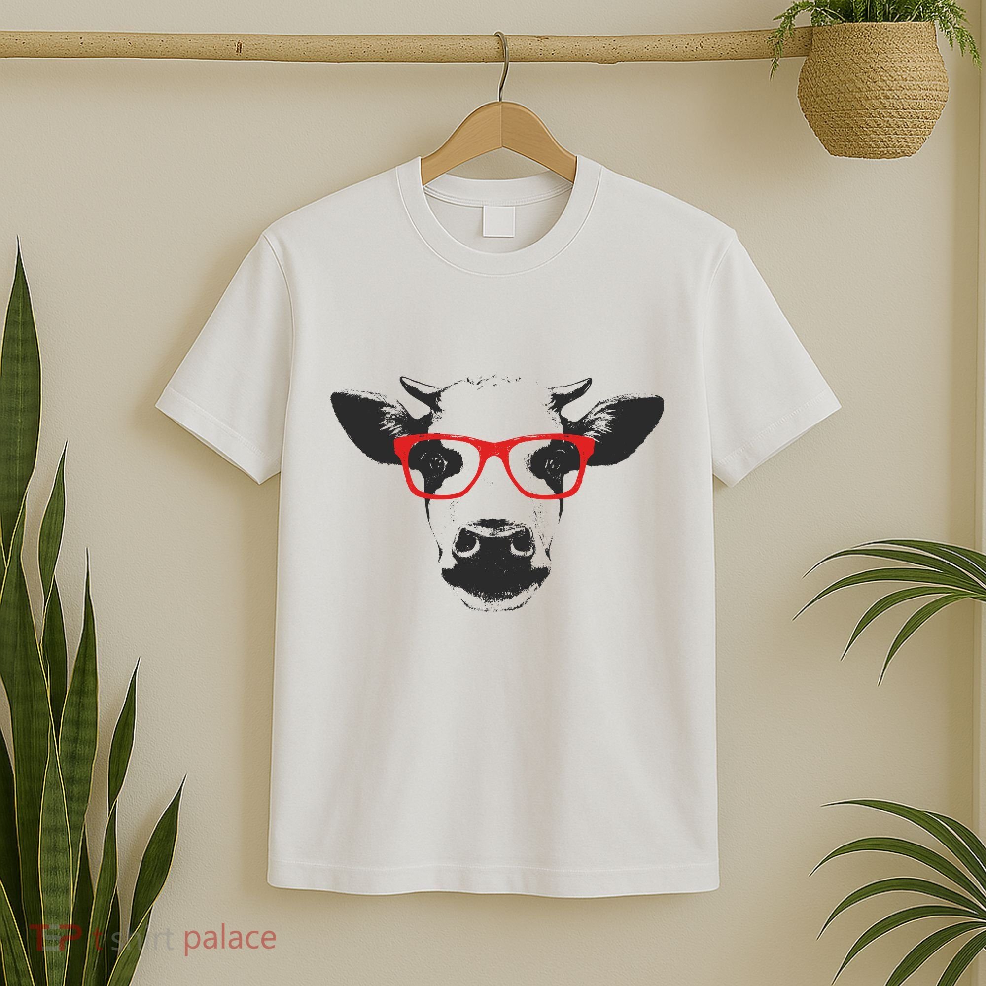 Portrait of Cow with glasses T-Shirt
