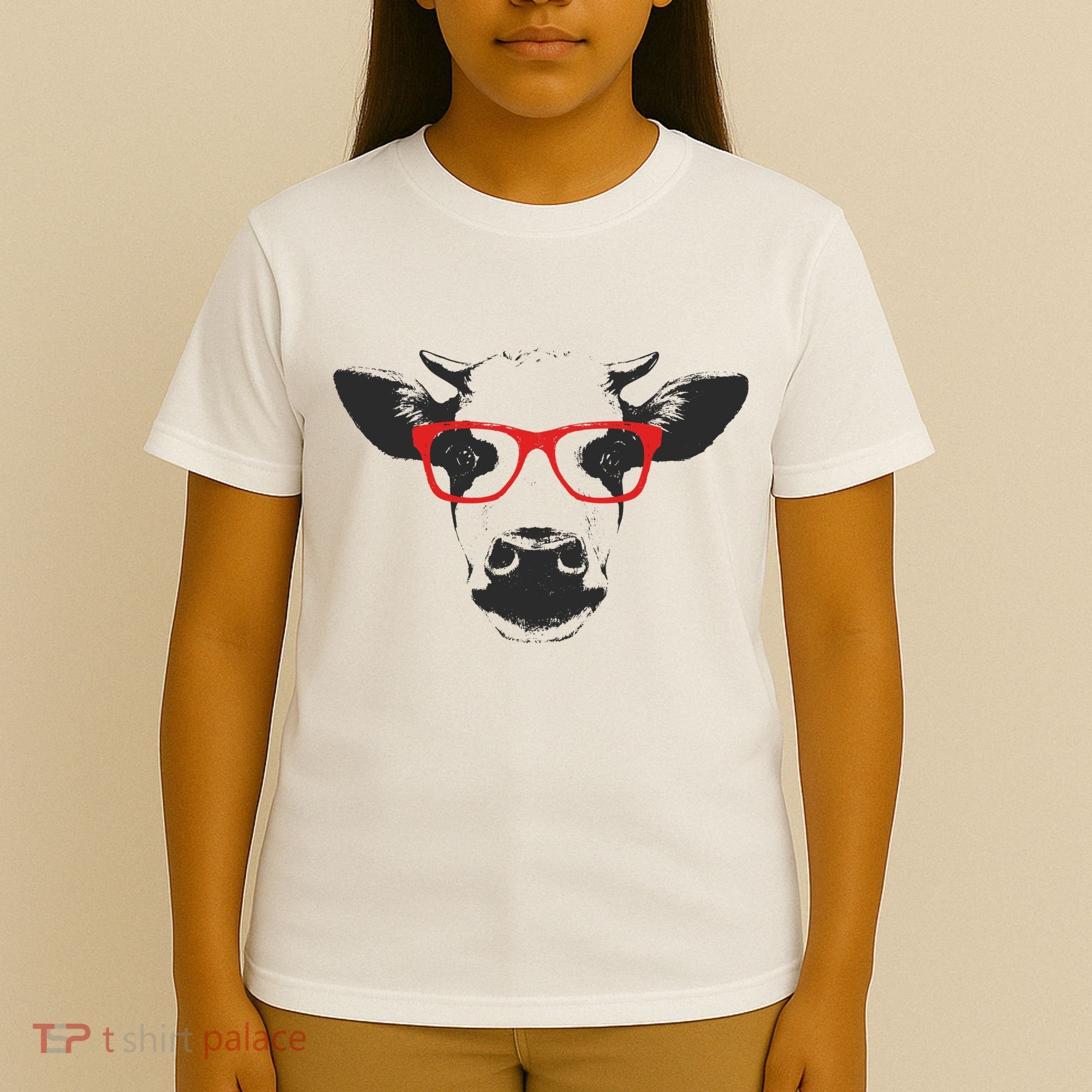 Portrait of Cow with glasses T-Shirt