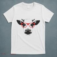 Portrait of Cow with glasses T-Shirt thumb 5