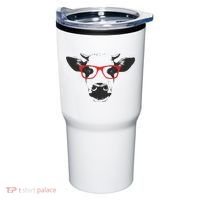 Portrait of Cow with glasses Tumbler thumb 0