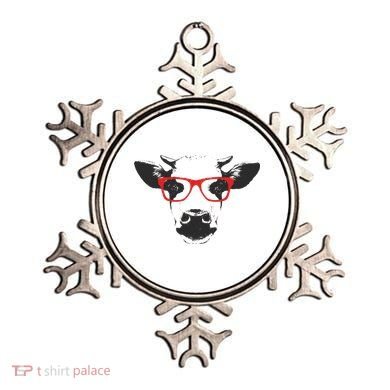 Portrait of Cow with glasses Ornament
