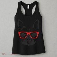 Portrait of French Bulldog with glasses Women's Tank Top thumb 3