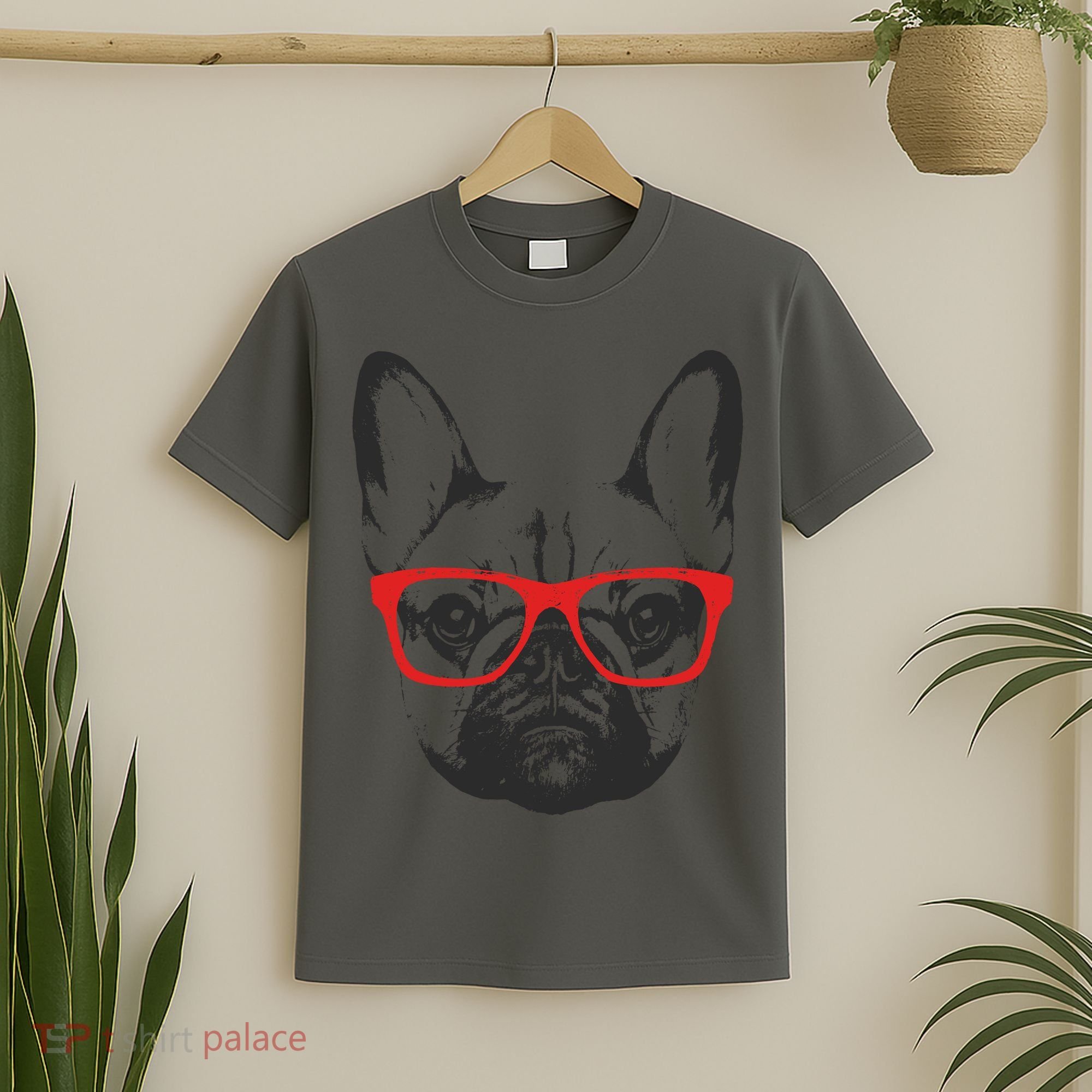 Portrait of French Bulldog with glasses T-Shirt