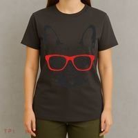 Portrait of French Bulldog with glasses T-Shirt thumb 4